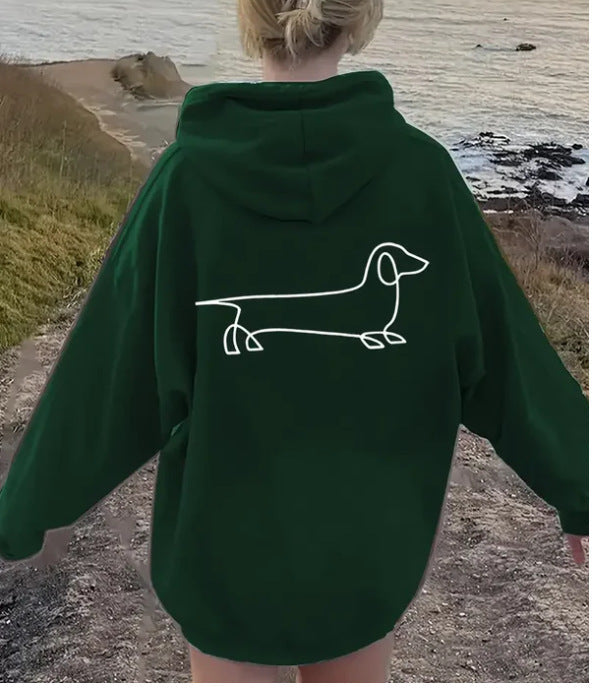Womens Fleece-Lined Hooded Pullover Sweater