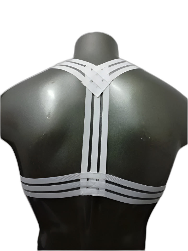 Elastic Hollow Striped Harness
