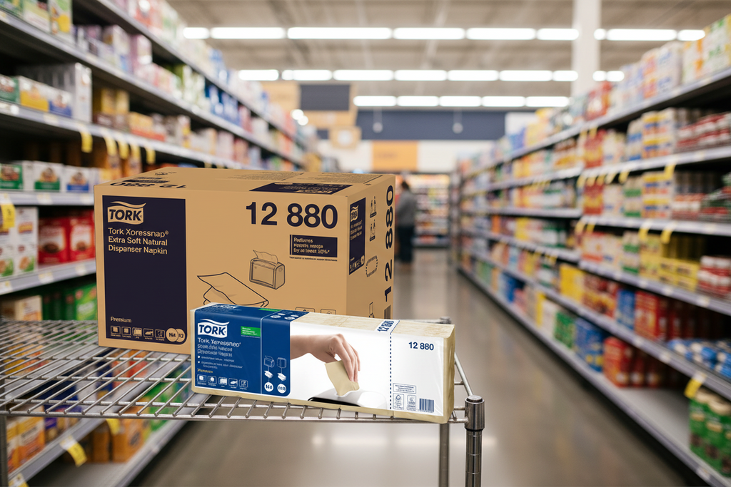 Tork Xpressnap Extra Soft Natural Dispenser Napkin 200Pkx5X1