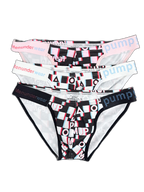 2 Pack Men's Breathable Alphabet-Print Expanded Pouch Briefs