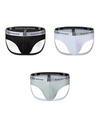 3 Pack Men's Mesh Thong with Stretch & Breathable 3D Support Pouch
