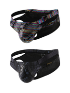 2-pack Men's Snake Print Hollow Briefs