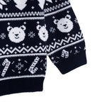 HelloBaby Christmas Baby Boy Snow Party Sweatshirt - Navy Blue