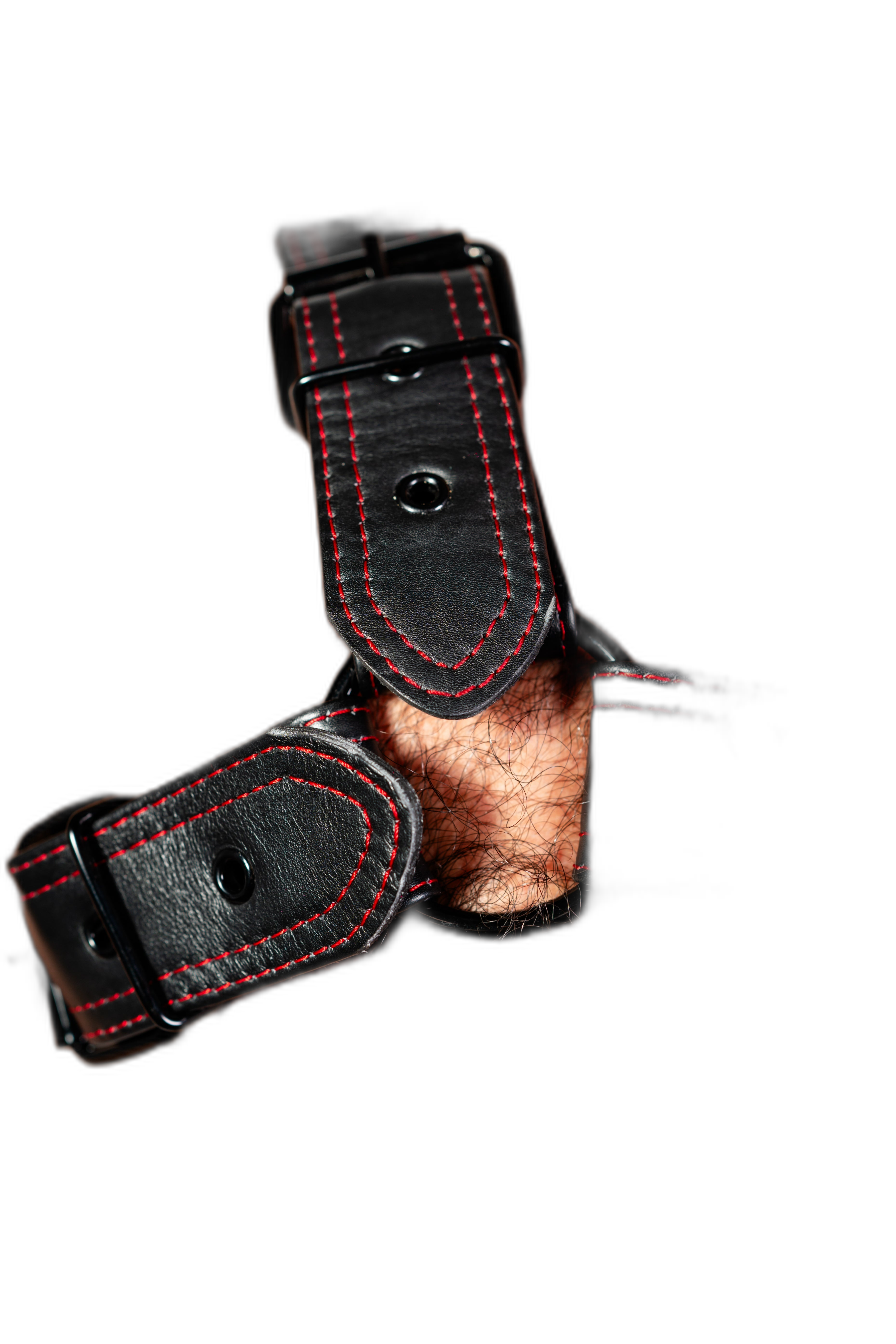 ruff GEAR RAW  Leather Bulldog Harness Black Red