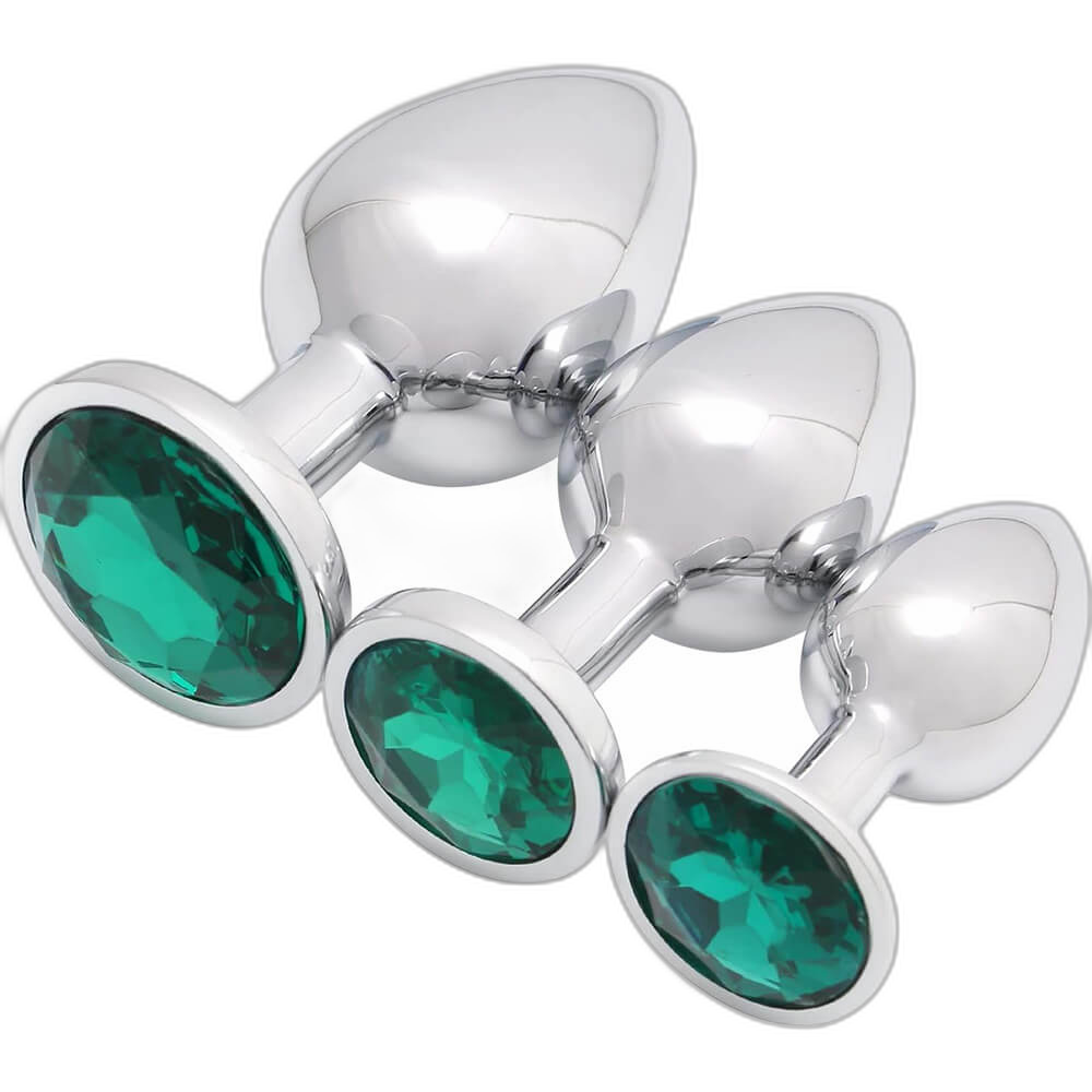 Jeweled Metal Butt Plug Set