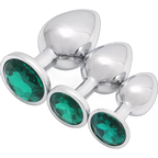Jeweled Metal Butt Plug Set