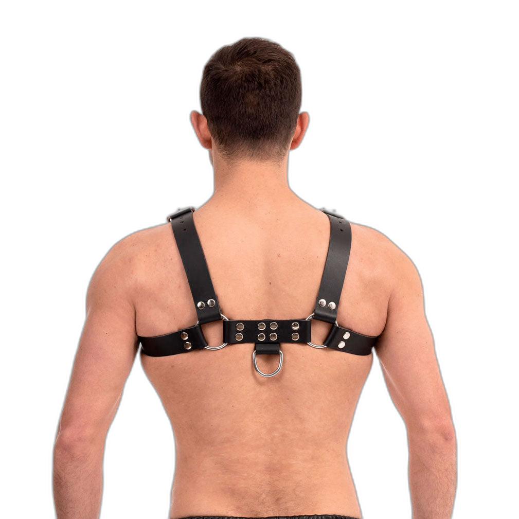 Prowler RED Leather Butch Harness Black