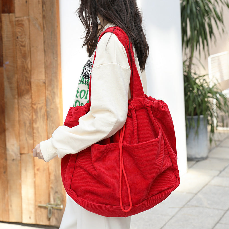 Women's Fashion Vintage Corduroy Handbag