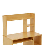Natural Office Desk with Shelves | Bradbury