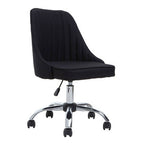 Alexi Black Fabric Swivel Office Chair with Adjustable Height