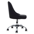 Alexi Black Fabric Swivel Office Chair with Adjustable Height
