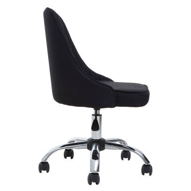 Alexi Black Fabric Swivel Office Chair with Adjustable Height