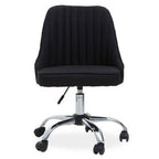 Alexi Black Fabric Swivel Office Chair with Adjustable Height