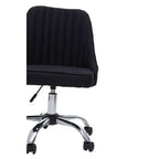 Alexi Black Fabric Swivel Office Chair with Adjustable Height