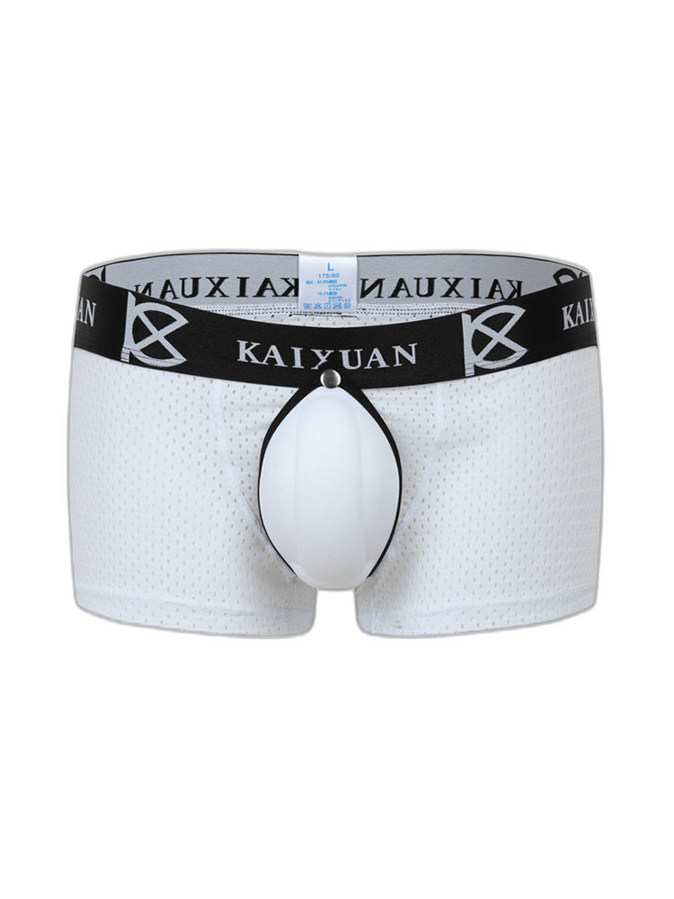 2-pack Men's Sexy Detachable Curled Cup Snap Hip Boxer Briefs