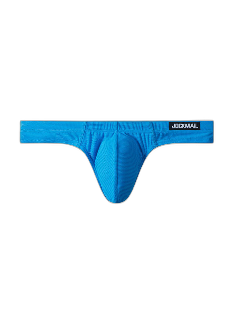 Men's Simple Breathable Mesh Pouch Thong & Strings