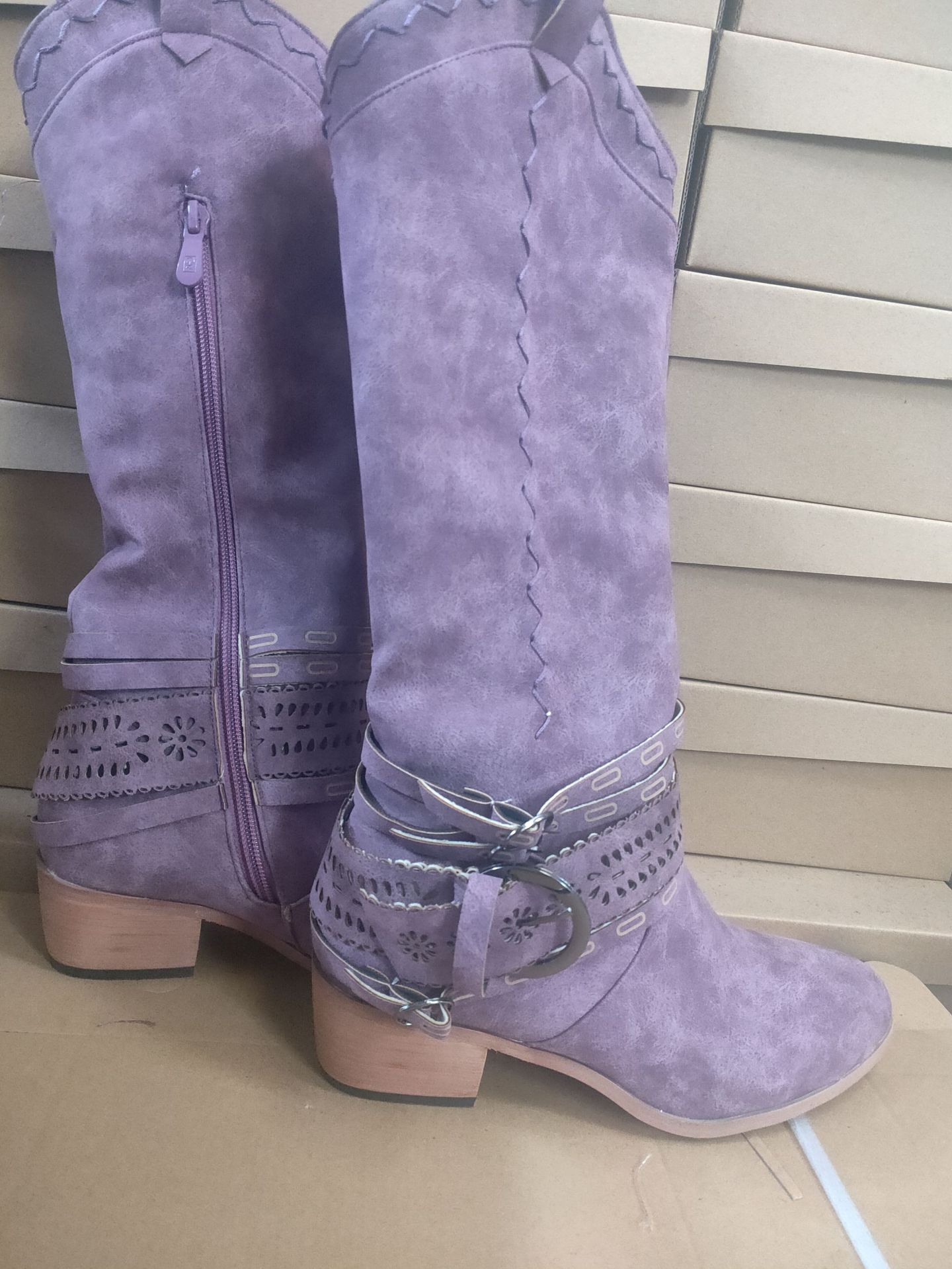 Women's Suede Knight Boots | High Tube Martin Boots | European Fashion | 6 Colours | EU 35–43 | Michan Direct
