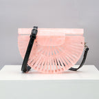 Round Acrylic Cross Body Bag Summer Mini Girls Lady Handbags
