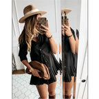 New Women's Hot Style Pleated Slim Shirt Skirt