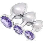 Jeweled Metal Butt Plug Set