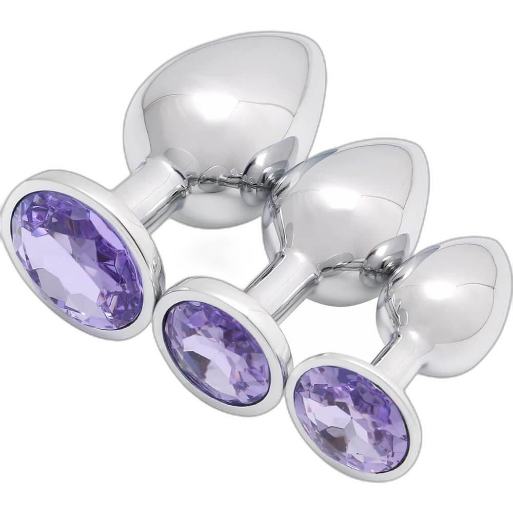 Jeweled Metal Butt Plug Set