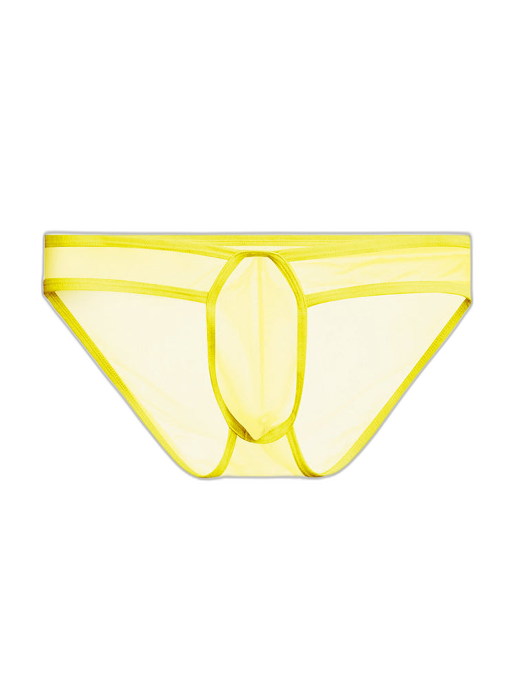 2 Pack Men's Ice Silk Breathable Sexy Low-Rise Anti-Odor Briefs