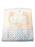 Supersoft Luxurious Baby Pram/Crib Blanket - Pink Bunny & Flowers/Hearts - 100%