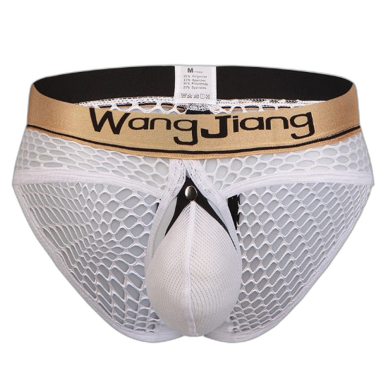 Mens Sexy Mesh Breathable U Convex Pouch Briefs