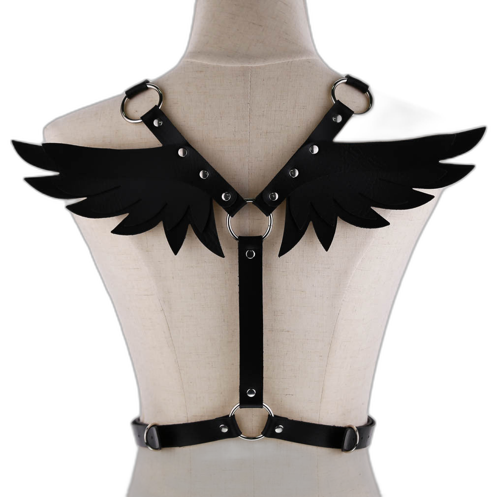 Angel Wings Leather Harness
