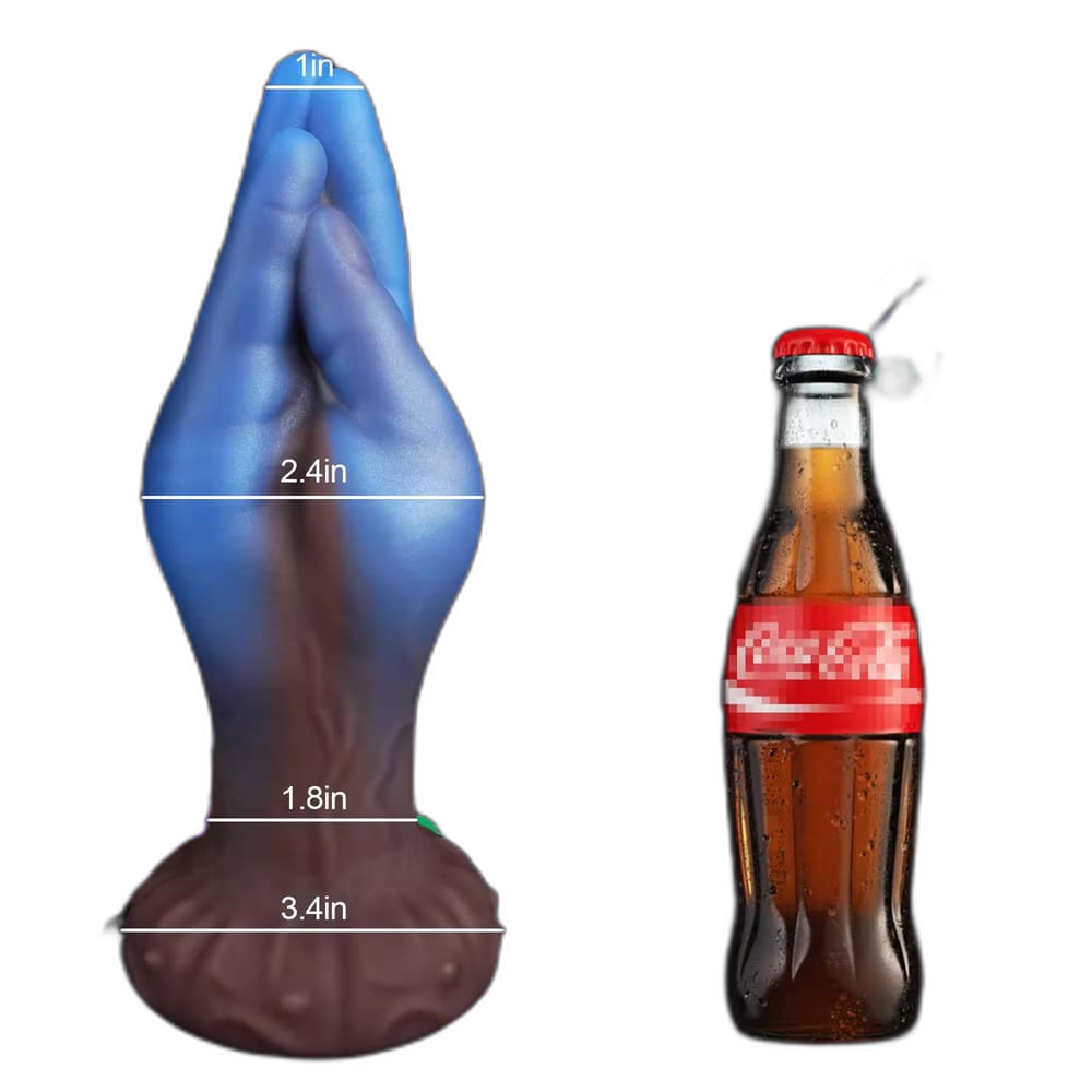 Mystique - 8.2 Inch Blue Fist Dildo - Silicone Anal Toy