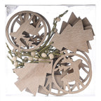 Christmas Decorations Transparent Boxed Wooden Pendant