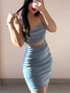 Shiny Cutout Bodycon Dress