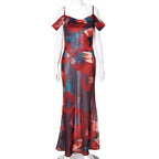 Women's Fashion Printed Spaghetti Straps Sleeveless Dress