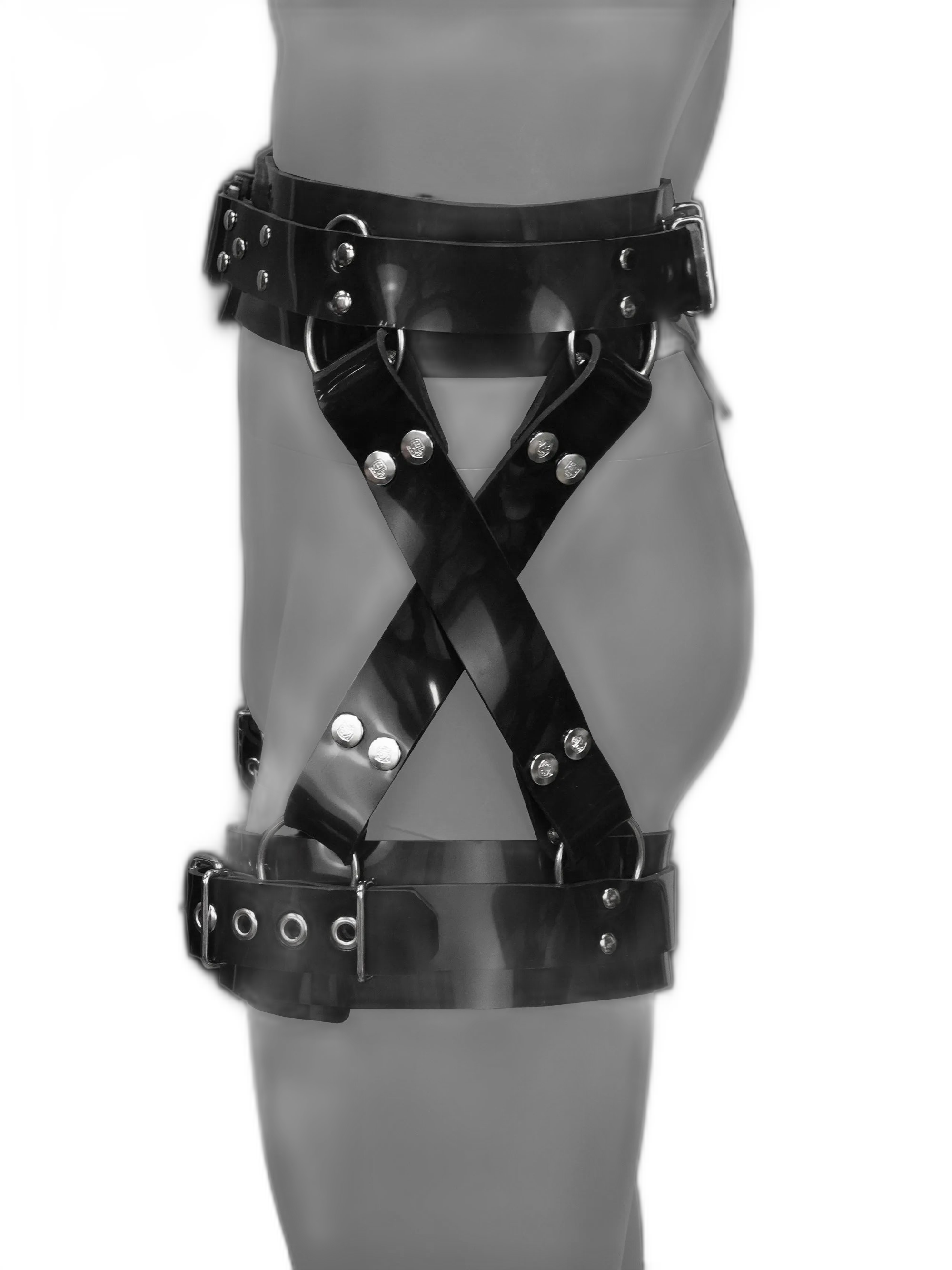 Thickened Heavy Silicone X-Shaped Half-Body Harness