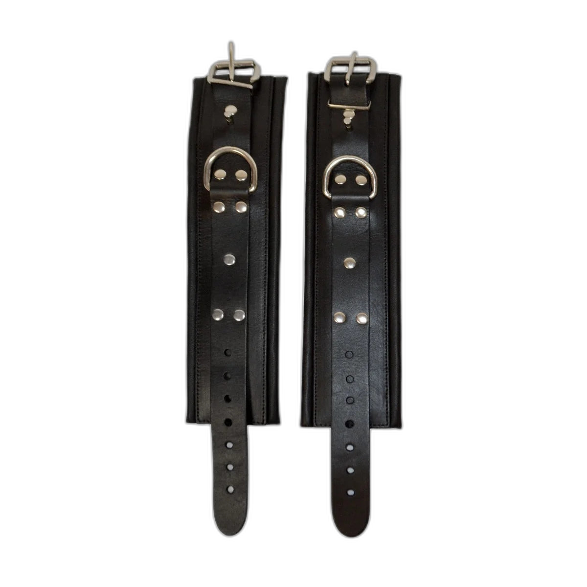 Prowler RED Leather Lockable Ankle Restraints Black