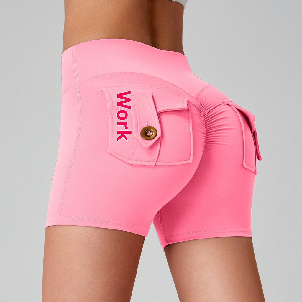 Sports Fitness Workwear Pocket Training Peach Quick-dry Butt-lifting Yoga Pants