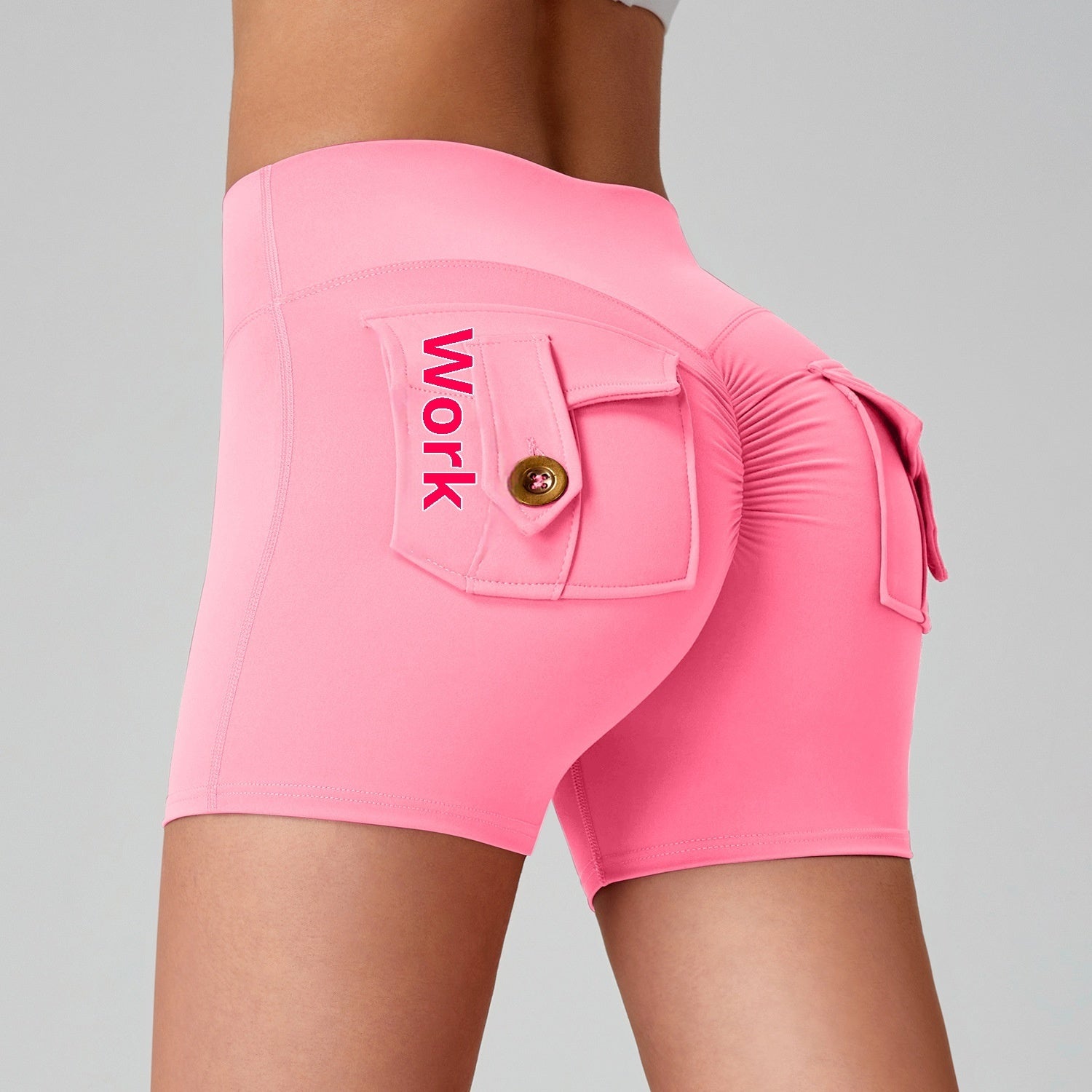 Sports Fitness Workwear Pocket Training Peach Quick-dry Butt-lifting Yoga Pants