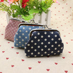 Linen dots zero purse cloth coin bag children wallet creative Taobao small gift wholesale