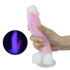 Aurora - 7.3 Inch Glow In The Dark Dildo - Silicone Dildo