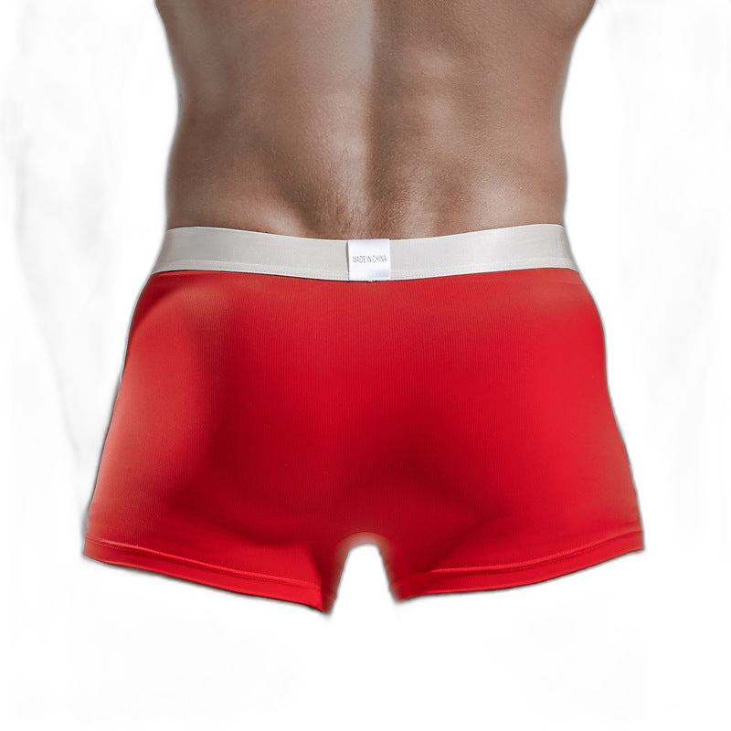 Mens Ice Silk Breathable Boxer Briefs