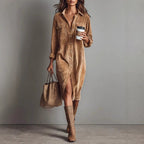 The Chic Edit – Women’s Button-Down Collar Casual Dress