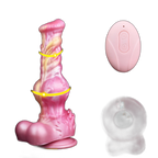 Crimson Dragon - 8.2 Inch Vibration & Thrusting  Dragon Dildo - Knot Dildo