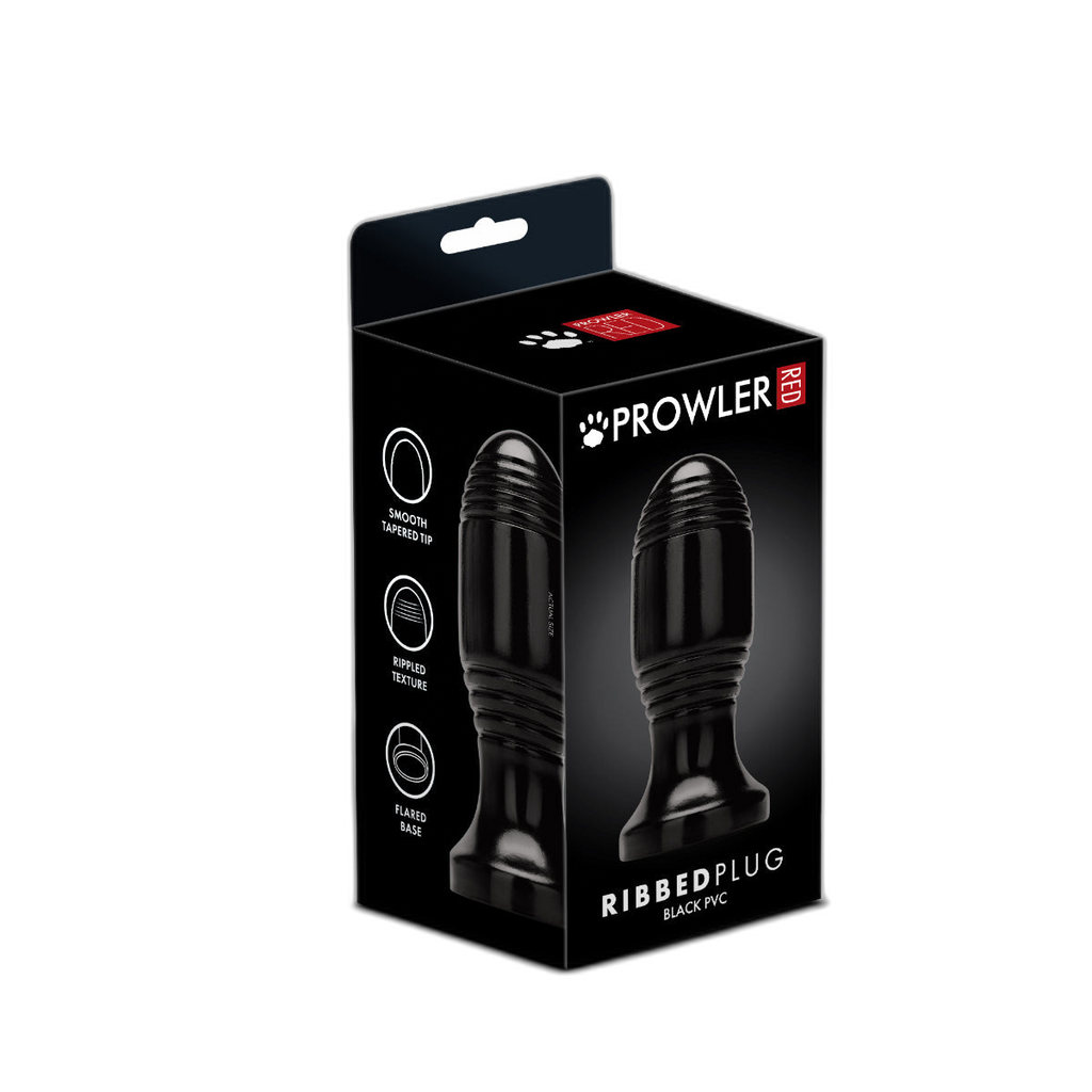 Prowler RED Ribbed Butt Plug Black