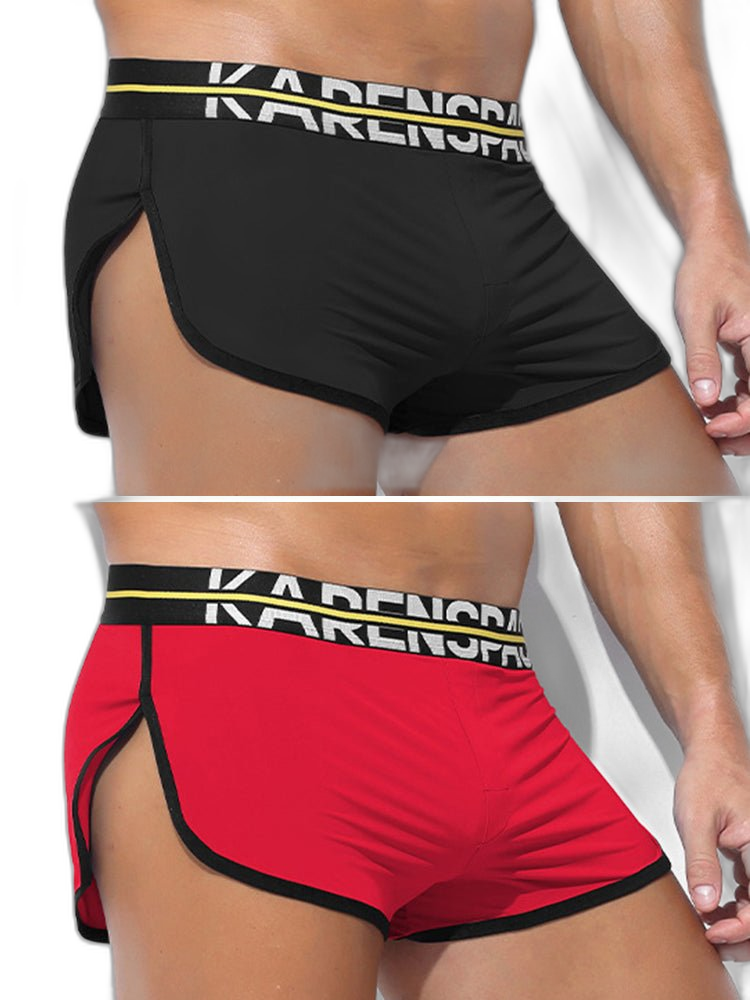 2 Pack Men's Comfortable Lounge Sport Boxer Briefs