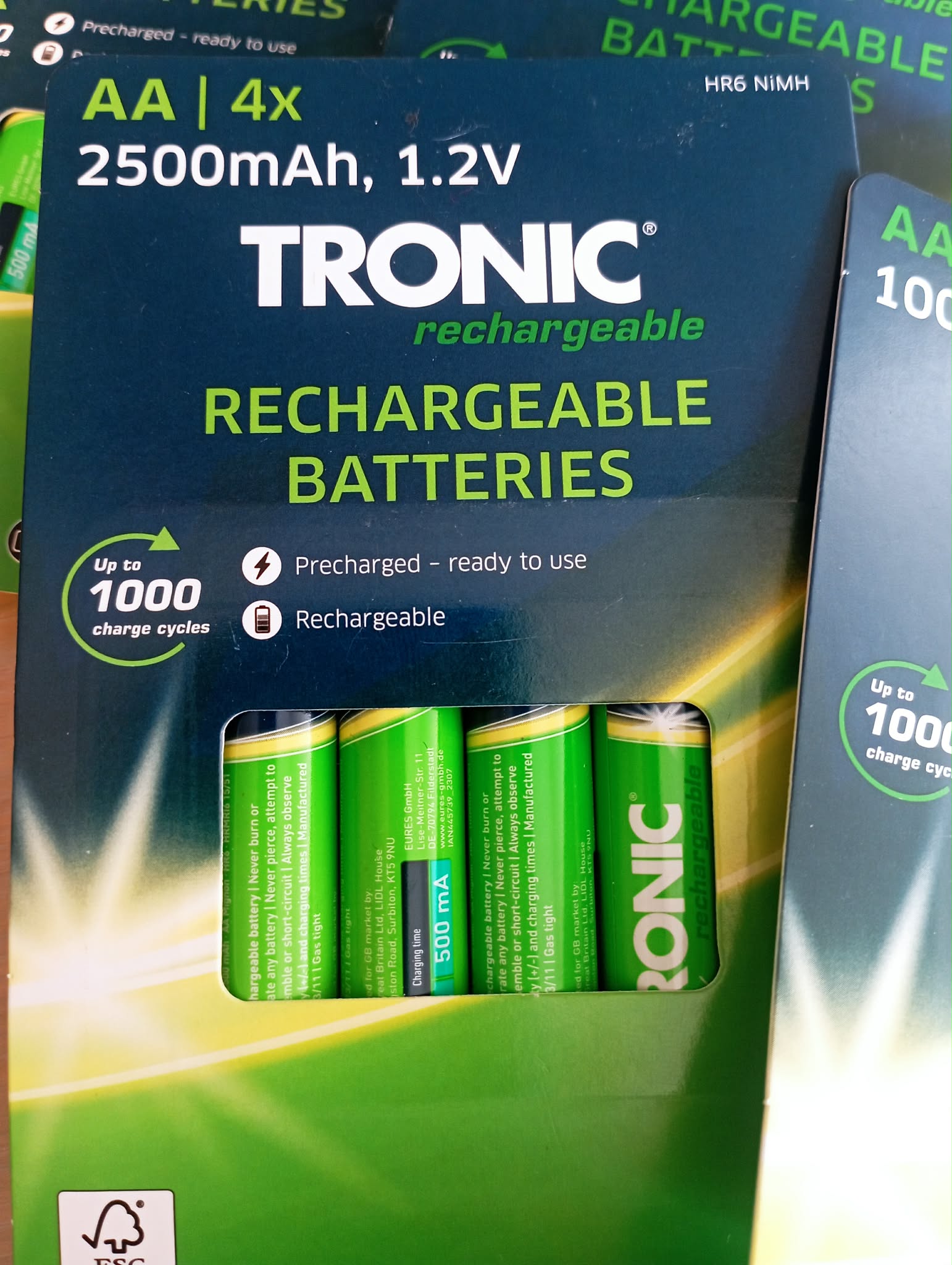TRONIC AAA BATTERIES RECHARGEABLE 1000Mah (4 PACKS - 16 BATTERIES)