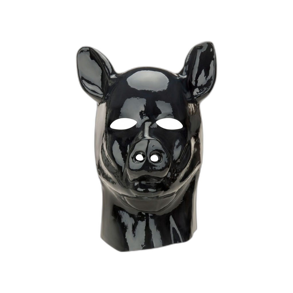 Prowler RED Latex Pig Hood Black