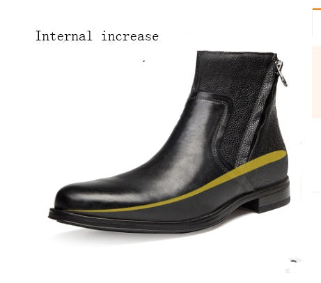 High-top men's shoes boots Korean version of the trend of British retro leather increased Martin boots