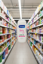 6 x Sanex Zero% Hypoallergenic Sensitive Shower Gel 225Ml