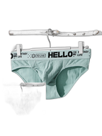 Men's Cotton Ribbed Breathable Briefs with 3D Pouch