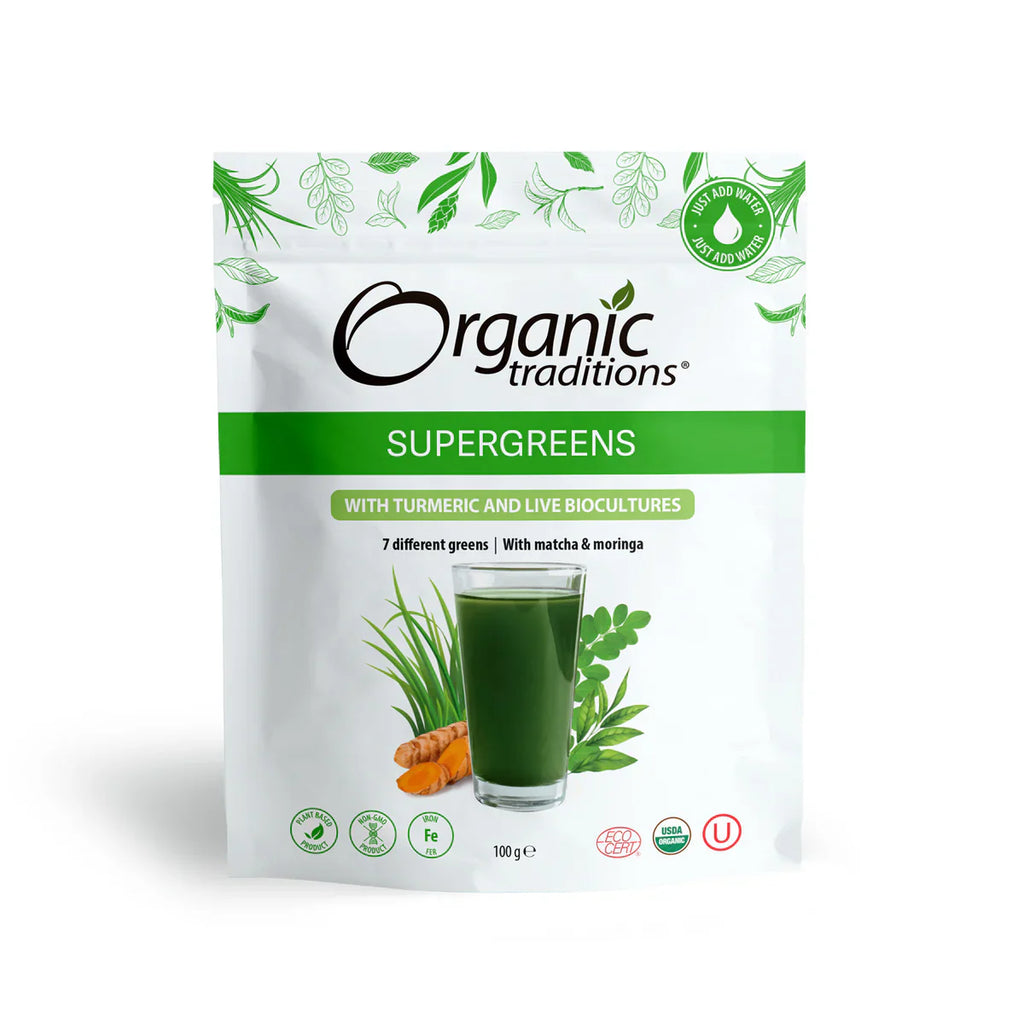 Organic Traditions Org Super Green P/apple - 100g